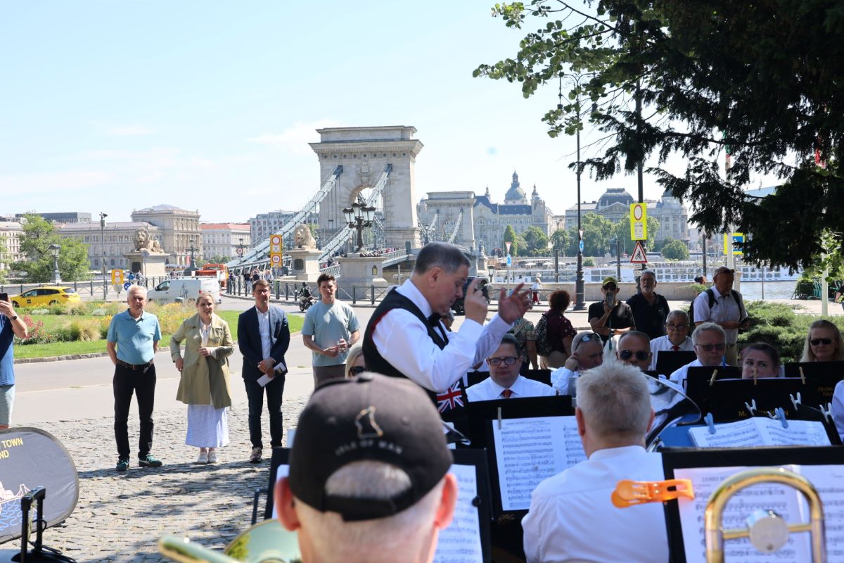 A Marlow Town Band Budapesten 2026. május 22-én. 