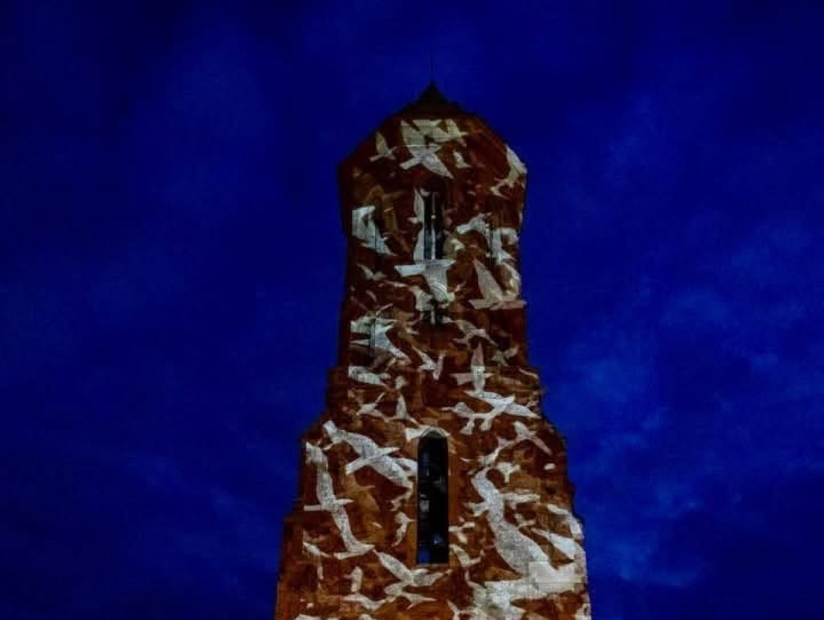 Fényfestés Magdolna -torony